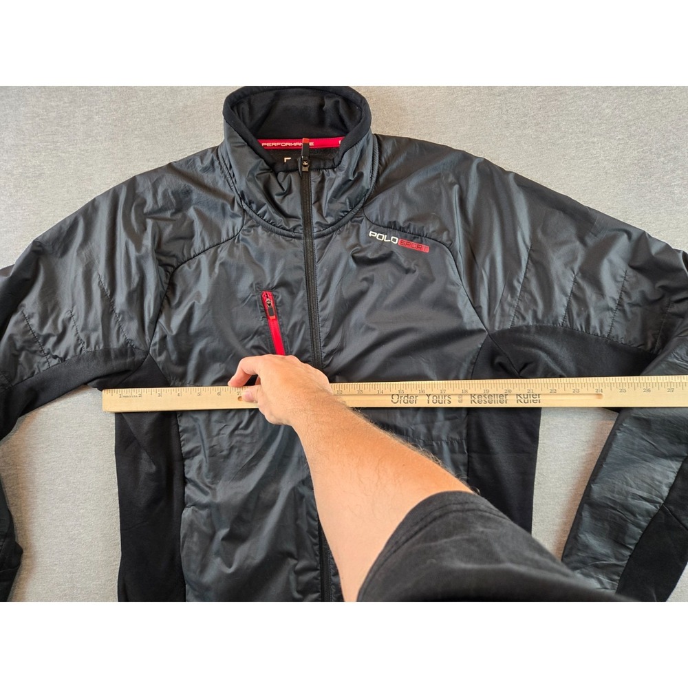 Polo Sport Ralph Lauren Tech Jacket Mens Large Black Full Zip Nylon‎ Performance - Picture 11 of 12